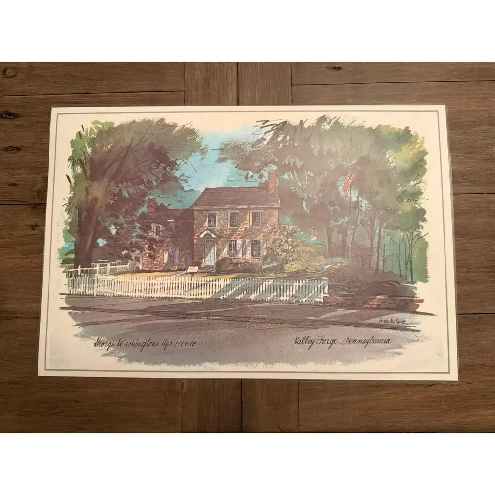 6 Plastic coated PLACEMATS 1776‎ Bicentennial SPIRIT OF '76 - Rosetta Valone